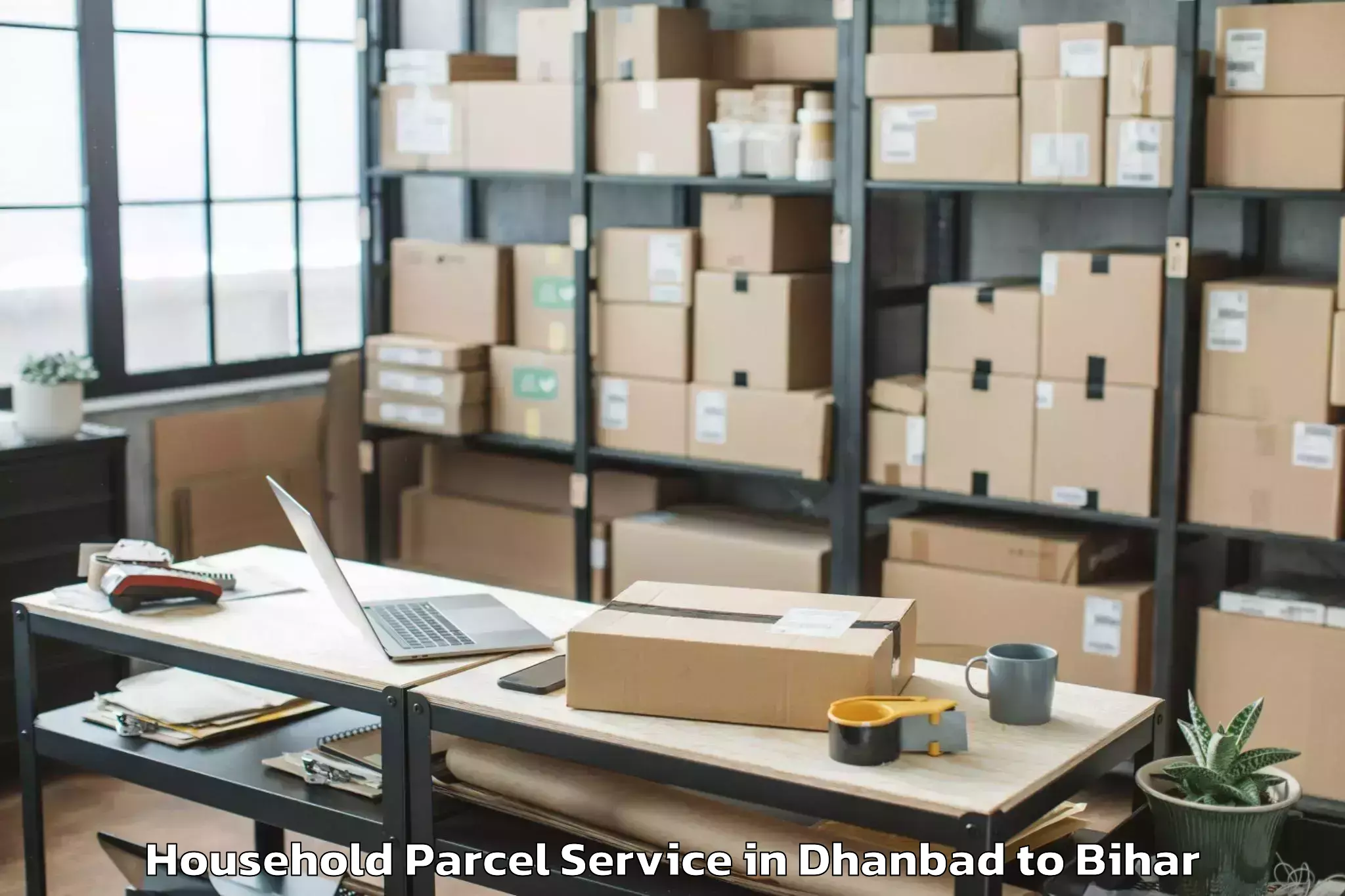 Easy Dhanbad to Mahishi Household Parcel Booking